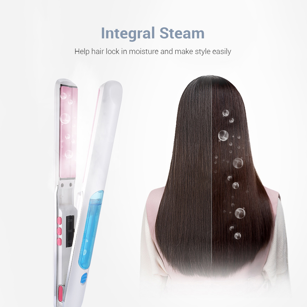 Guowei GW - 7622 Straightener Hair Flat Iron Steam Moisture Loop Accurate Temperature Control