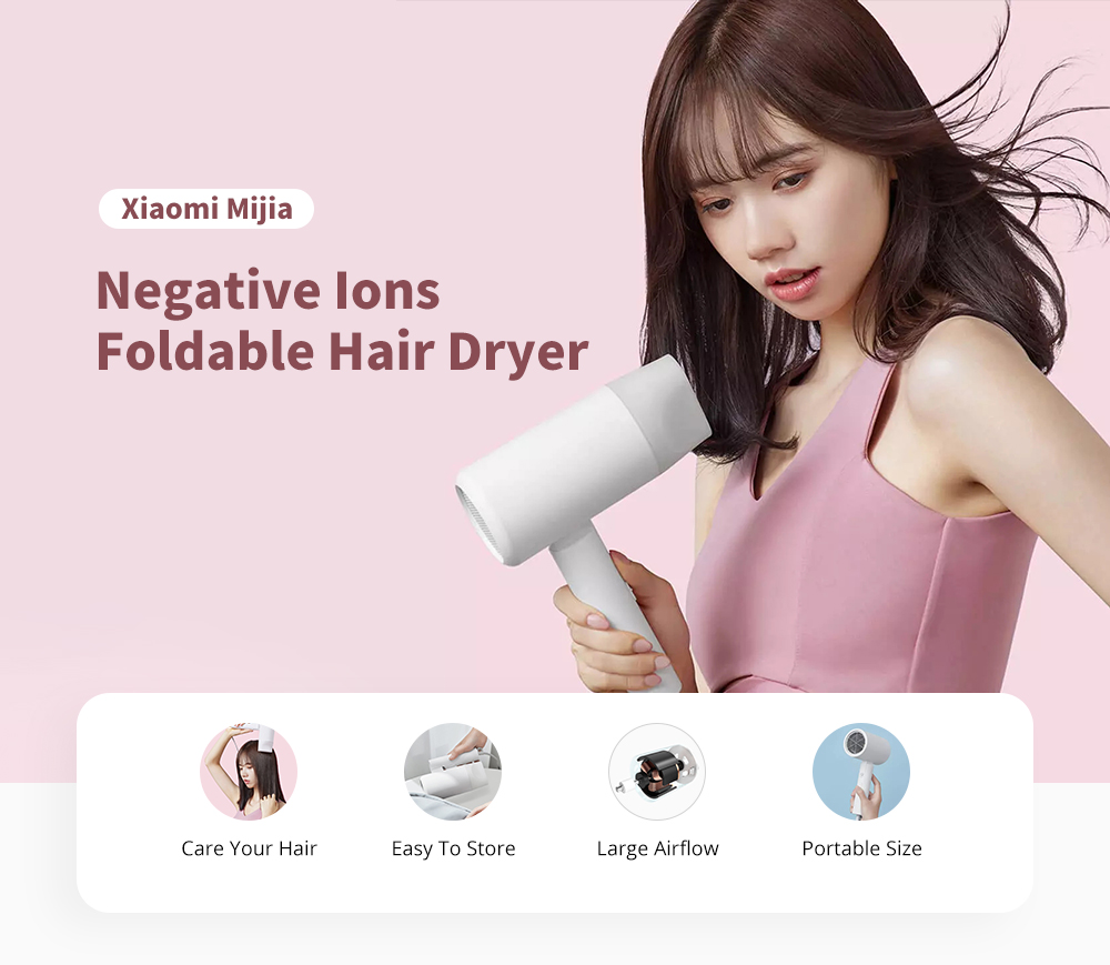 Xiaomi Mijia CMJ02XW Negative Ions Portable Hair Dryer