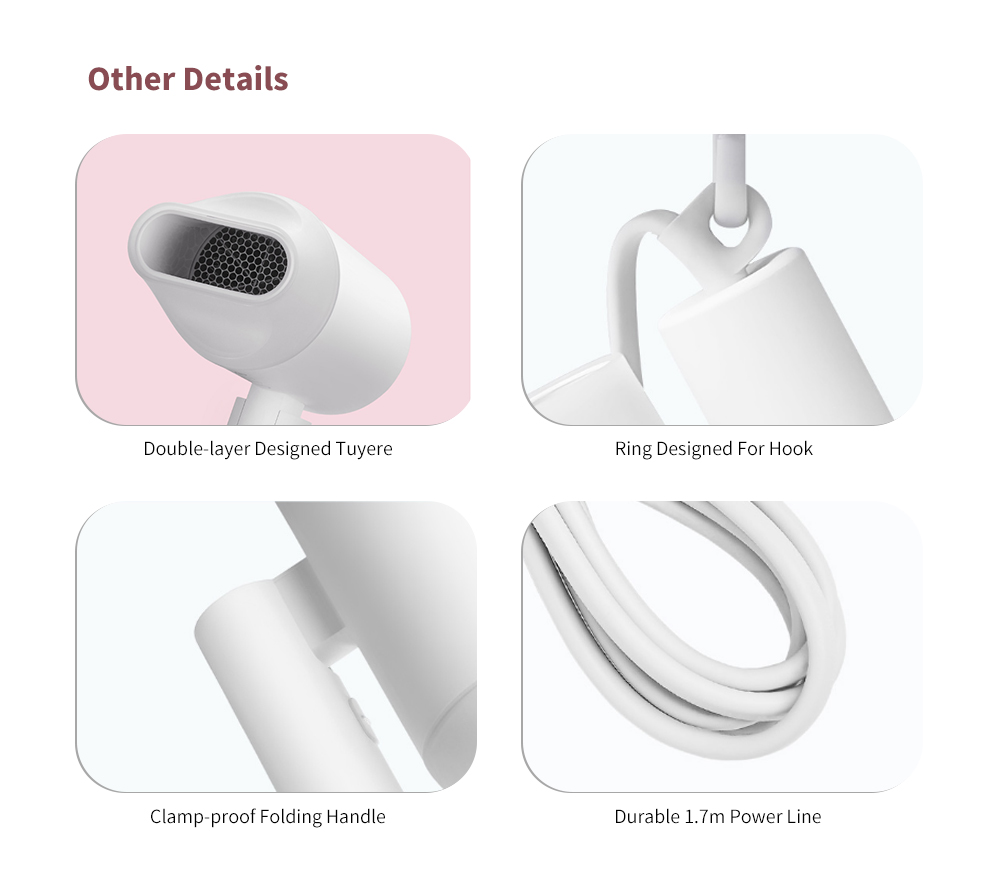 Xiaomi Mijia CMJ02XW Negative Ions Portable Hair Dryer